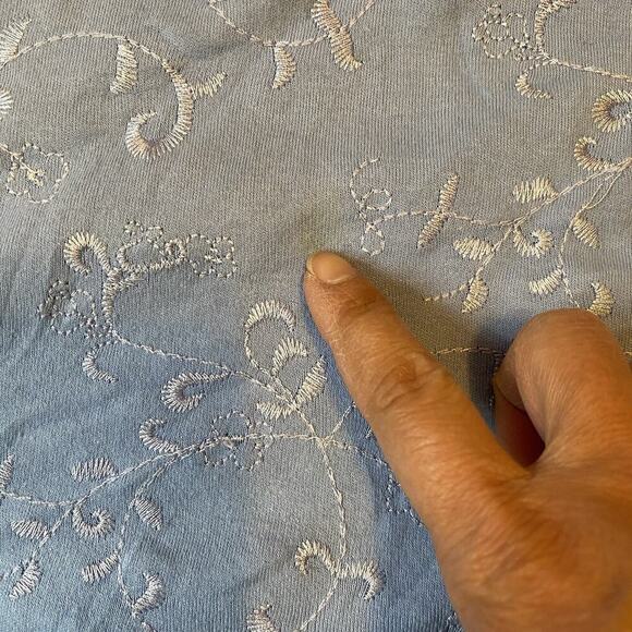 Vintage CST Sport Women Plus5X Blouse Top Shirt Purple Embroidered Mature Church - Picture 8 of 8